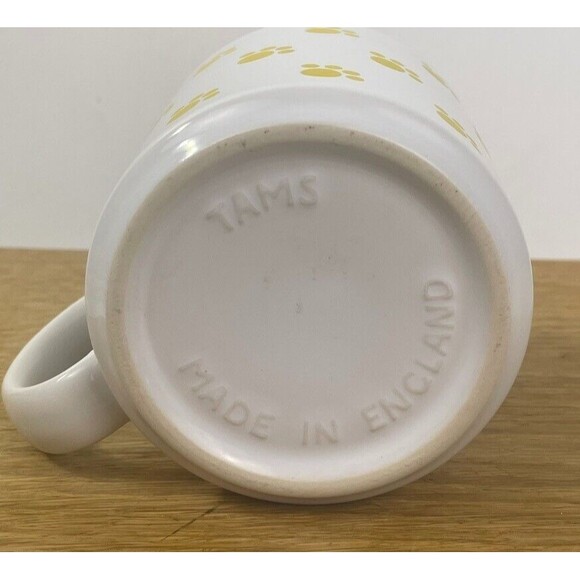 VTG Tams Pottery England All-Over Paw Print Animal Track Dog Cat Coffee Mug - Picture 5 of 8